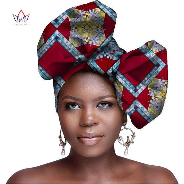 20 colores African Head Wraps Nigerian Gele Headtie para mujeres Rich Print Diadema Tradicional Bazin Vestidos Bufanda 50 * 180 cm wyb431 X0722