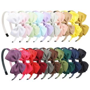 20 couleurs Style coréen couleur unie grandes bandes de cheveux nœud papillon pour jolies filles ruban bandeau cheveux arcs enfants cheveux accessoires