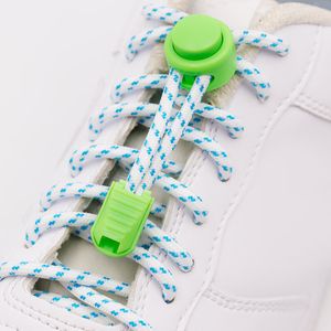 20 couleurs paresseux sans lacets boucle de verrouillage sans cravate combinaison de couleur unie lacets élastiques en plastique pointe paresseux lacet accessoires de sport