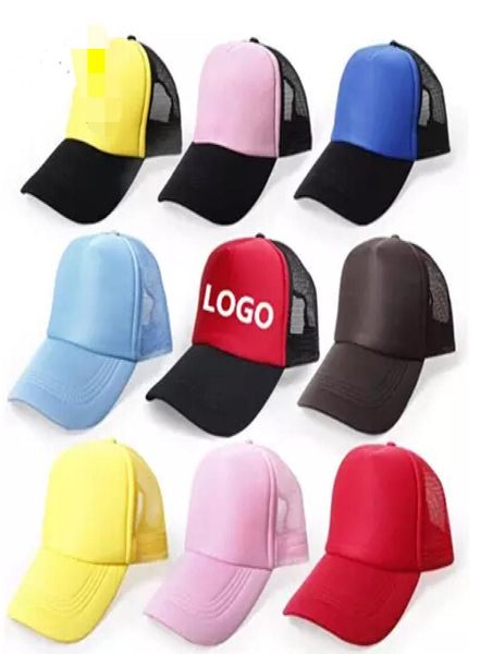 20 Couleur Cap Mesh Snapbacks Snapbacks Custom Printing Logo for Adult Mens Women Trucker Cap Plain Sports Baseball Cap Hip Hop Hat2757128