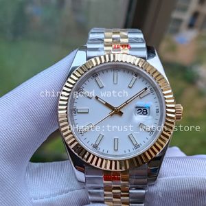 20 kleuren ST9 Super horloge tweekleurige witte Romeinse Wimbledon-wijzerplaat Heren automatisch uurwerk 41 mm horloge Klassieke horloges 904L staal Sapphi229G