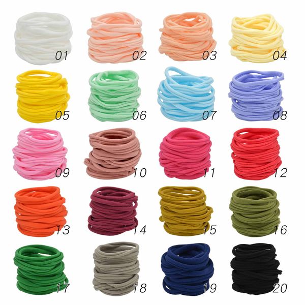 20 couleurs disponibles ! Bandeaux en nylon pour bébés filles, bande de cheveux en nylon TAN NUDE Bandeau pour bébé, bandeaux élastiques en nylon élastiques bricolage en vrac, doux et fin