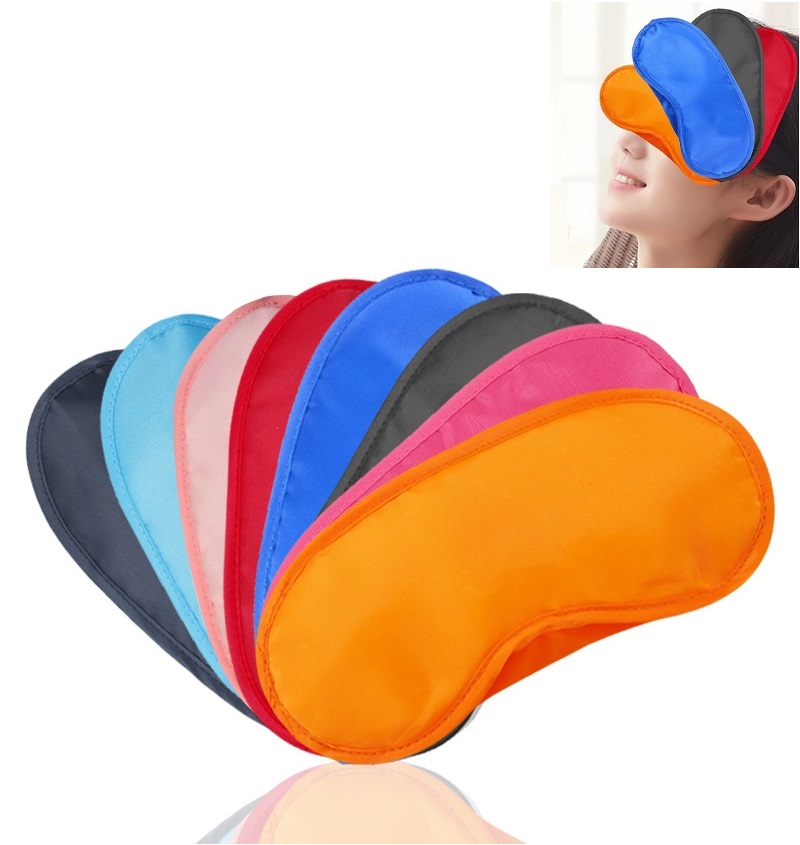 20 colors Eye Sleep Mask Polyester Sponge Shade Nap Cover Blindfold Mask for Sleeping Travel Soft Polyester Sleeping Masks 4 Layers