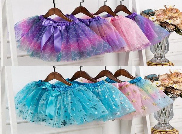 20 colores Moda Bebé Niños Tutu Vestido Niñas Princesa Estrellas Brillo Falda Niños Gasa Lentejuelas Fiesta Vestidos de baile Falda de ballet 2906004