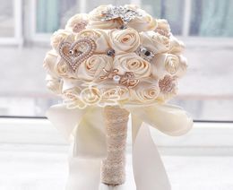 20 kleuren prachtige bruiloftsbloemen bruids boeketten kunstmatige bruiloftsboeket kristal schittering met parels4508256