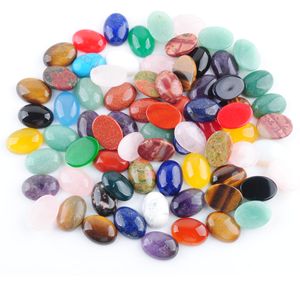 20 couleurs pierres précieuses naturelles ovale 13x18mm cabochon sans trou perles en vrac pour la fabrication de bijoux à bricoler soi-même boucles d'oreilles bracelets collier accessoires BU317
