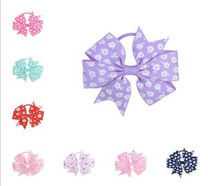 20 couleurs Femmes Bownot Scrunchy Hair Band Daisy Print Hair Ring Designer Ponytail Holder Stretchy Girls HairBands Accessoires Gift5678863