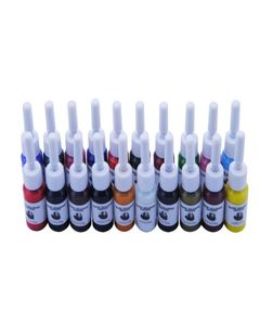 20 kleurenFlessen Tattoo Inkt Pigment Set Kits Body Art Tattoo 5ml Professionele Schoonheid Permanente Make-up Verfbenodigdheden49046113197783