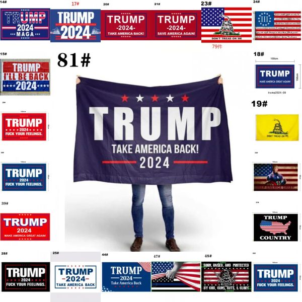 20 Designs Donald Trump Flags FT 2024 Re élus Take America Back Flag With Brass Grommets Patriotic Outdoor Indoor Decoration Banner ZZ