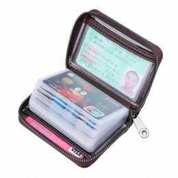 20 Detents -kaarten houders PU Busin Bank Credit Bus ID -kaarthouder Cover Coin Pouch Anti Demagnetizati Wallets Bag Organizer 39ok#