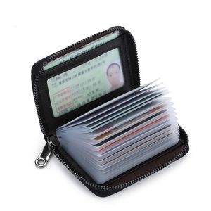 20 Detents -kaarten houders PU Business Bank Credit Bus ID Kaarthouder Cover Coin Pouch Anti Demagnetization Wallets Bag Organizer 240523