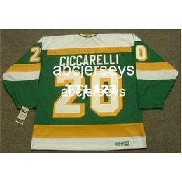 # 20 DINO CICCARELLI Minnesota North Stars 1981 CCM Vintage Hockey JerseyStitch n'importe quel numéro de nom