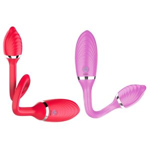 20 Frequentie Dual Vibrator Massager USB Oplaadbare Stimulator Volwassen Draadloze Afstandsbediening sexy Speelgoed voor Vrouwen Koppels U1JD