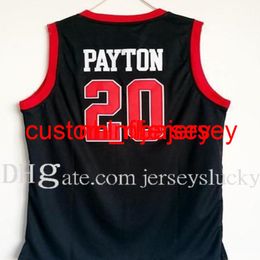 20 Gary Payton High School Jersey Mannen Zwart Basketbal Jerseys Ademend Groothandel S-2XL