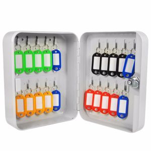 20 Caja de claves de gancho caja de gabinete seguro de metal montaje en pared para el hogar
