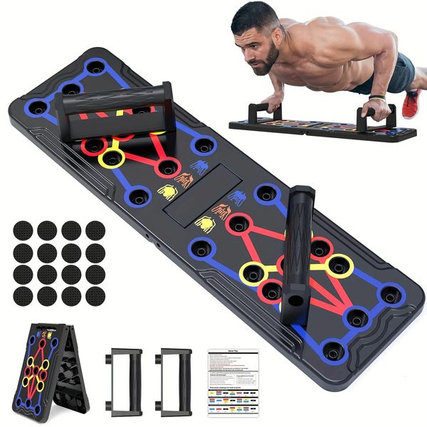 Planche de pompes 20 en 1 pour se mettre en forme, tonifier les muscles de la poitrine, équipement d'exercice multifonctionnel pliable, Kit d'entraînement de sport et de gymnastique 240123