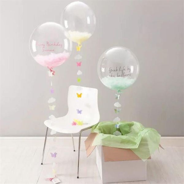 20 pouces 24 pouces 36 pouces Bobo Transparent Clair Ballons Mariage Mariage Hélium Ballons Gonflables Enfants Cadeaux Party Decor Transparen240J