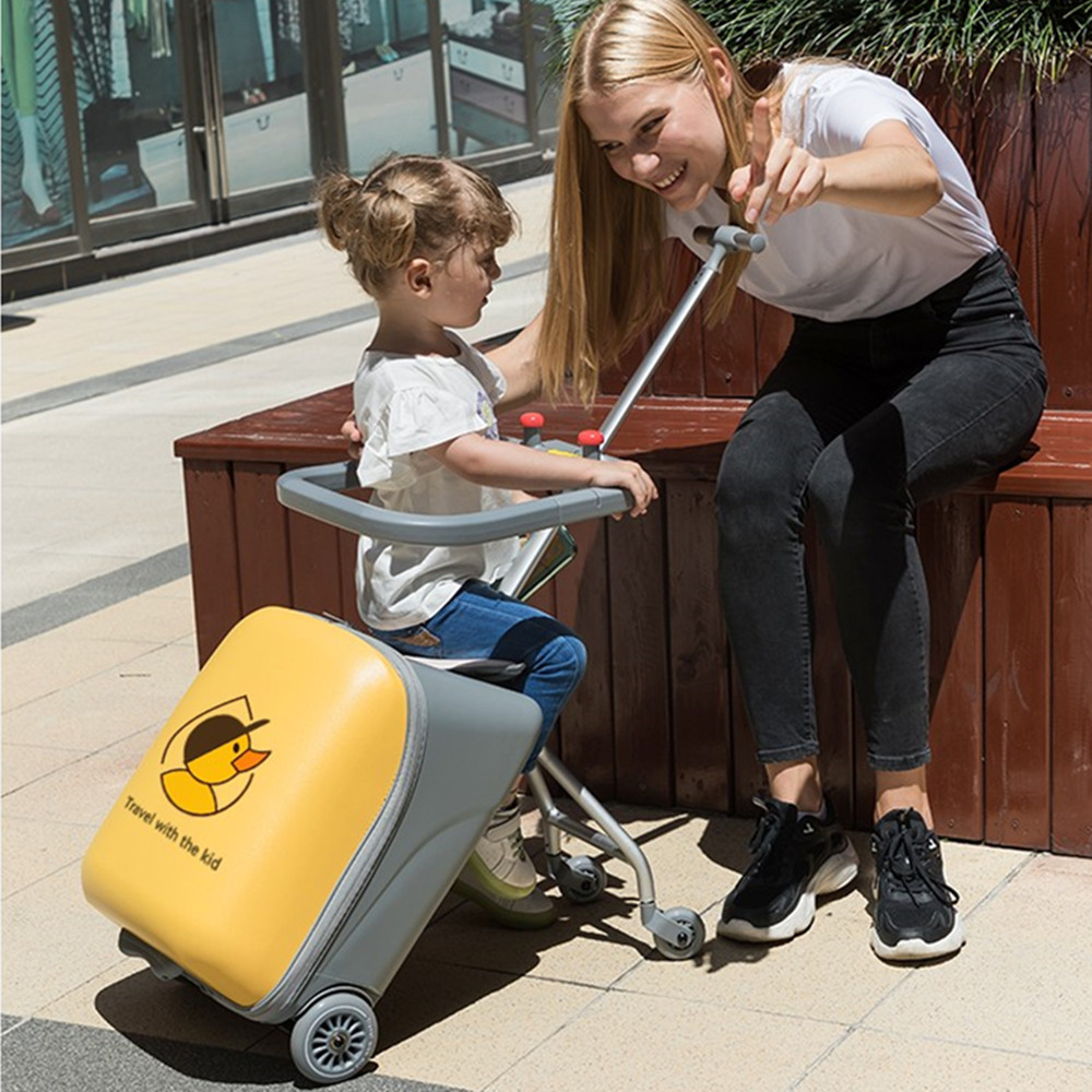 20 -calowy odłączany wózek torba walizka Dzieci Pull Rod Car Travel Storage Bagaż torebka przewożąca dziecko Rolling 4 koła