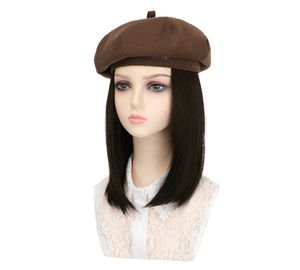 Bonnet de perruque Bob à la mode de 50,8 cm pour femme – Perruque de chapeau intégrée avec plusieurs choix de style.