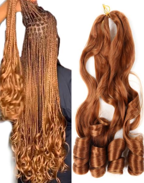 Extension de cheveux synthétiques au Crochet Loose Wave, 20 pouces, pour tresses, cheveux bouclés, pré-étirés, pour femmes noires, 7277168