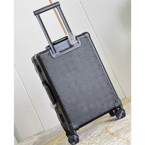 20 inch luxe koffer zwarte bagage vier wielen merk ontwerper reistas weekend plunje tassen trolley rollende koffers