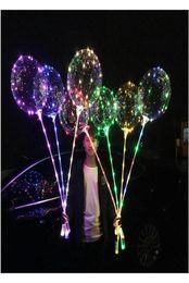 20 inch LED Bobo Ballon met 315 inch stok 3m String Balloon LED Licht Kerstmis Halloween Birthday Ballonnen Party Decor Bobo 5924472