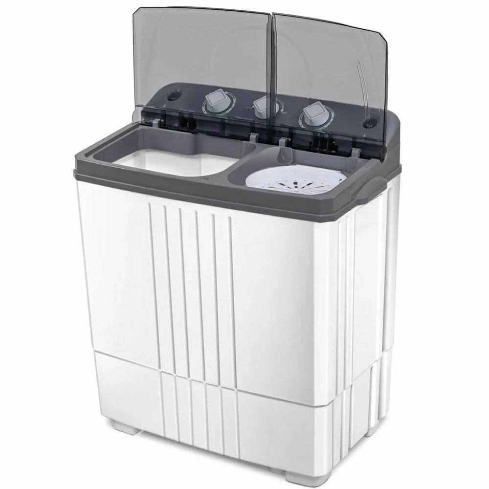 20 lbs Kapasite Yıkayıcı Spinner Taşınabilir Çamaşır Makinesi Kompakt İkiz Küvet