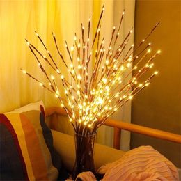 20 LED Simulation Tree Branch Light String Christmas Decorations for Home Happy Years Decor Xmas Y201020