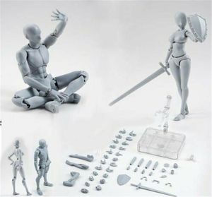 20 Malefemale Body Kun Doll Pvc BodyChan Dx Action Play Art Figure Modèle Dessin pour les figurines SHF Miniatures Gray Set Toy 20122903980