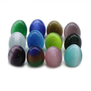 20 Gemengde gekleurde kattenoog Kleine eieren Pasen kleurrijke eieren diy kleurrijke mini ei accessoires vrouwen cadeau