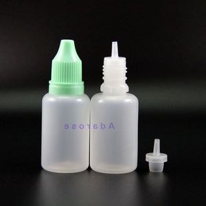 20 ML 100 Stuks Hoge Kwaliteit LDPE Plastic Dropper Flessen Met Sabotage Proof Caps Tips Veilig e Sigaret Samendrukbare Fles dunne tepel Ttstt