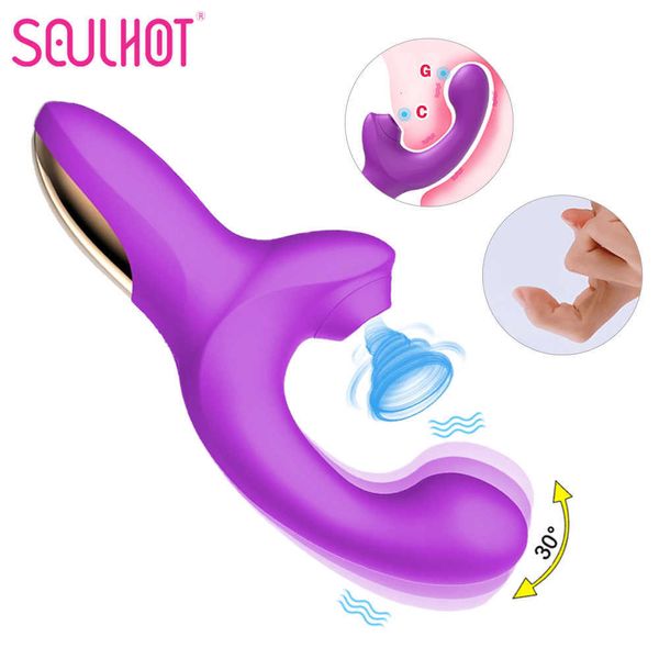 20 modos Vibrador de succión del clítoris Estimulador de clítoris al vacío Consolador potente Masturbación Mimic Finger Wiggling Juguetes sexuales para mujeres