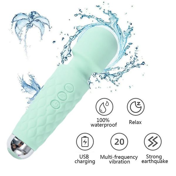 20 modes de vibration forte amélioré mini vibrateur USB charge baguette de poche masseur point G vibrateur de clitoris jouets sexuels pour femmes 240130