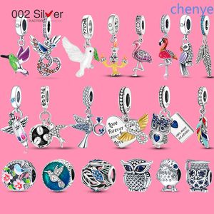 20 Nieuwe Dove Hummingbird Magpie Owl Birds Charms Beads For Pandora Original 925 Silve armbanden Bangle Diy Women Making Sieraden Gift