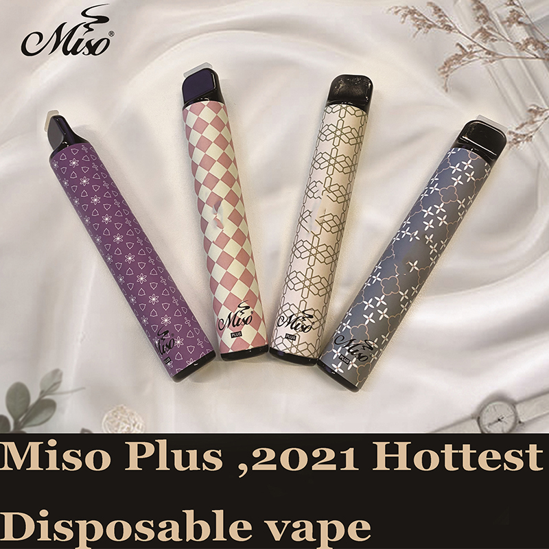 85+ Color Desechable Vape Miso Plus E Cigarrillo 800 Puffs 2.4ml Ecig Pod Dispositivo Cartuchos vacíos VS Puff bar plus