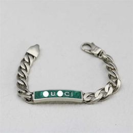 20% de réduction 2023 Nouveaux bijoux de créateur bracelet collier bague tendance année brossé vert émail amoureux Bracelet