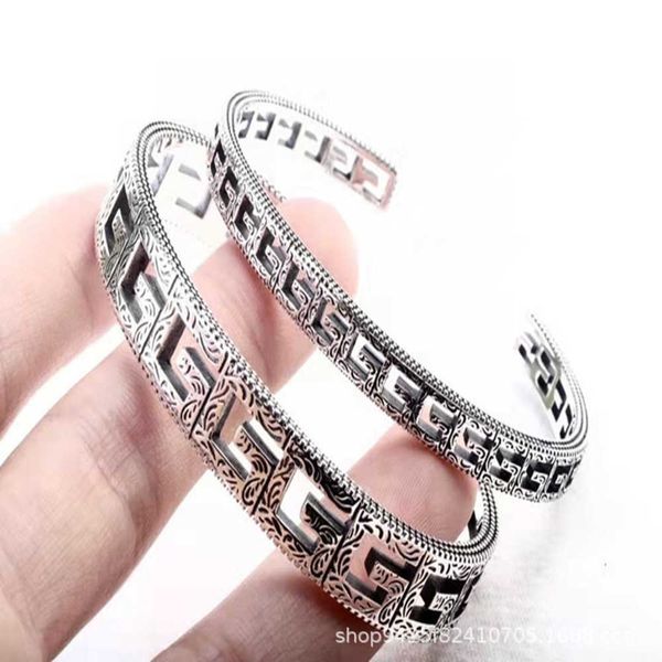 20% OFF 2023 Nouveaux bijoux de mode de luxe de haute qualité pour bracelet double en dentelle évidée en trois dimensions en argent pour hommes et femmes