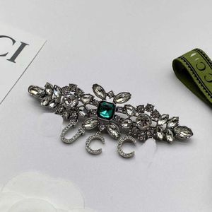 20% korting op alle items 2023 Nieuwe luxe hoogwaardige mode -sieraden voor nieuwe Rhinestone Clip Brass Pin veelzijdige haarband