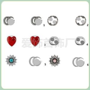 20% de réduction sur tous les articles 2023 Nouveaux bijoux de luxe de haute qualité pour la série à double emboîtement rouge bleu émail amour Daisy Vintage boucles d'oreilles simples