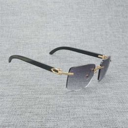 20% korting voor 2023 luxe designer zonnebril natuurlijke houten mannen zwart witte buffel hoorn oversized vintage randloze vierkante bril oculos gafas accessoires