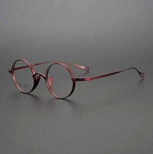 20 % de réduction pour les créateurs de luxe de la collection japonaise John Lennon, même monture ronde, style République de Chine, lunettes en titane pur, ultra légères, petite hauteur de visage