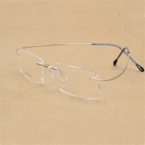 20% de réduction pour les créateurs de luxe sans monture Eye Light Fashion lunettes en métal lunettes de lecture cadre hommes décoration femmes lunettes remplir Prescripton