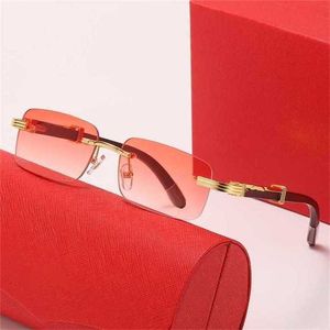 20% de descuento en gafas de sol nuevas para hombres y mujeres de diseñador de lujo 20% de descuento en gafas de moda Kajia con patas de resorte de madera sin marcoKajia