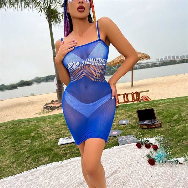 20% di SCONTO Ribbon Factory Store Lingerie sexy di fascia alta da donna blu Fascino passione estiva Giunto dell'anca caldo Gonna a rete da donna Vestido