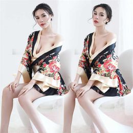 20% de réduction ruban usine magasin japonais Vintage Kimino glace pyjama filles été Station Lingerie cos uniformes soie maison