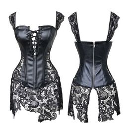 20% OFF Ribbon Factory Store Grand catsuit en cuir poly unifié robe sexy en dentelle tachetée conçue par Evil Gothic Dreamers