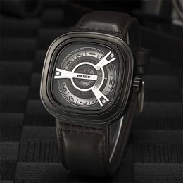 20% KORTING horloge Horloge Seven Friday Men Unique Stylish Creative Clock Quartz Japan Movement M1B01 Steel Relog 230727