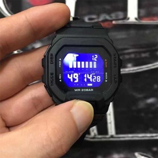 20% de descuento en reloj Reloj Shock Small Square relojes GBD200 deporte de mano Impermeable a prueba de golpes y magnético Student Boys para hombre movimiento Océano