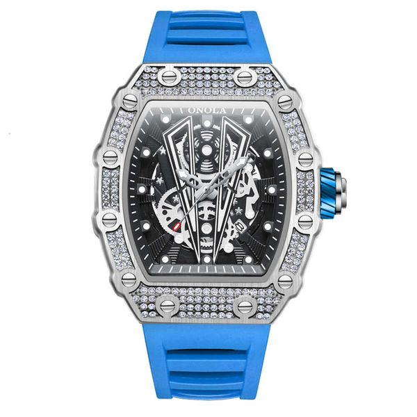 20 onola / orona full diamond mode kwai live cassettes masculines en quartz étanche montre les hommes 72