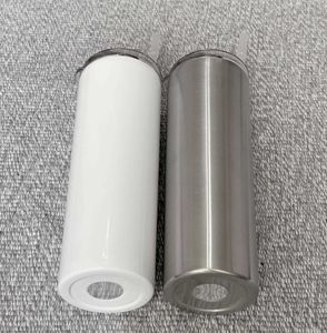 20 oz Diy warmte sublimatie magere tumbler dubbele roestvrijstalen fles geïsoleerde taps toelopende tuimelaar voor A12